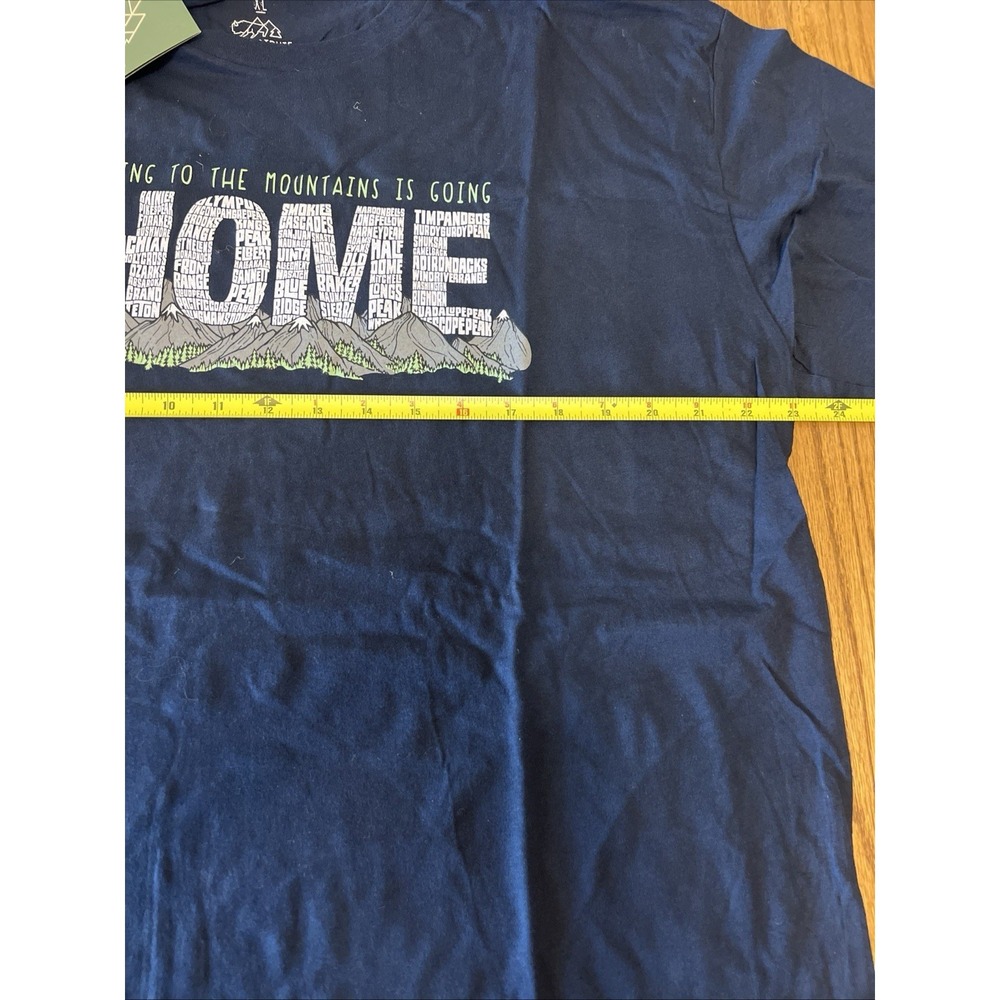 Wild Tribute Mens XL  National Park Blue T-Shirt With Logo Home - Picture 4 of 7
